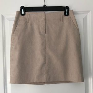 Ann Taylor Tan Mini Skirt